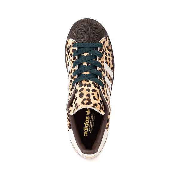 alternate view Womens adidas Superstar II Athletic Shoe - Dark Brown / Ivory / Gold MetallicALT2