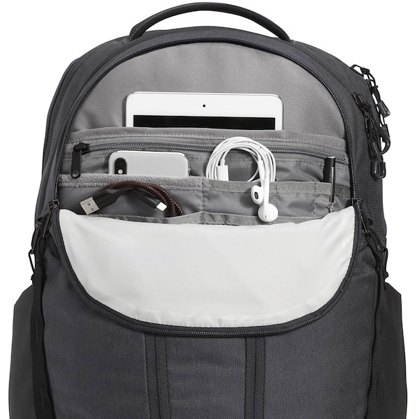 alternate view The North Face Surge Backpack - Asphalt Grey Light Heather / TNF BlackALT1B