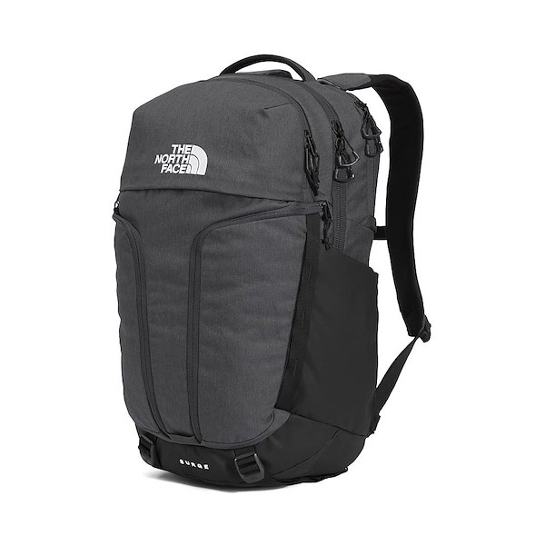 alternate view The North Face Surge Backpack - Asphalt Grey Light Heather / TNF BlackALT4