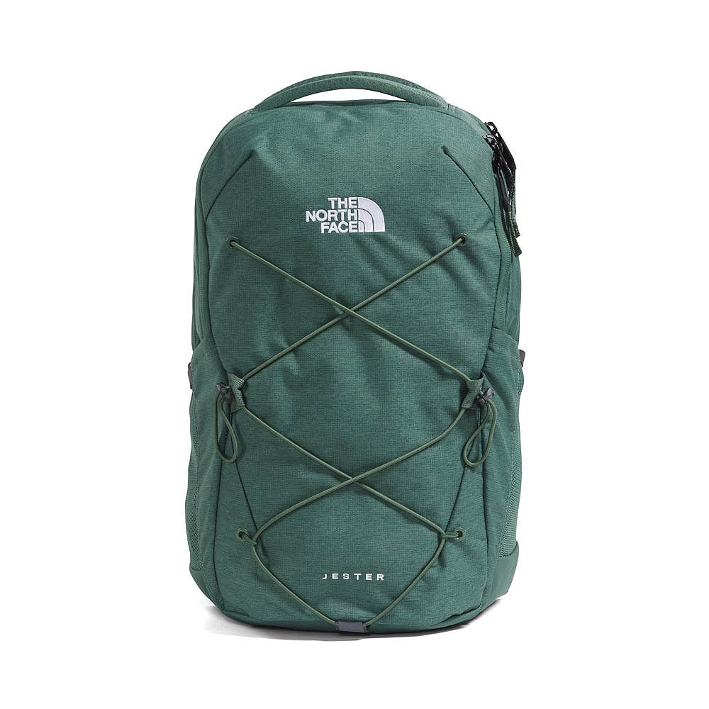 Womens The North Face Jester Backpack - Duck Green / Dark Heather