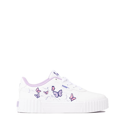 Main view of PUMA Carina 3.0 Butterfly Athletic Shoe - Little Kid / Big Kid - White / Violet