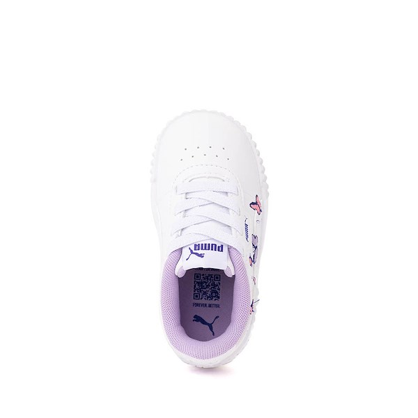 alternate view PUMA Carina 3.0 Butterfly Athletic Shoe - Baby / Toddler - White / VioletALT2