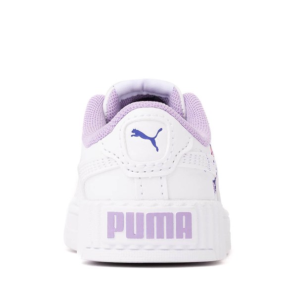 alternate view PUMA Carina 3.0 Butterfly Athletic Shoe - Baby / Toddler - White / VioletALT4