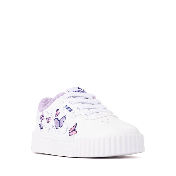 alternate view PUMA Carina 3.0 Butterfly Athletic Shoe - Baby / Toddler - White / VioletALT5