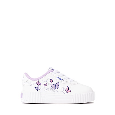 Main view of PUMA Carina 3.0 Butterfly Athletic Shoe - Baby / Toddler - White / Violet