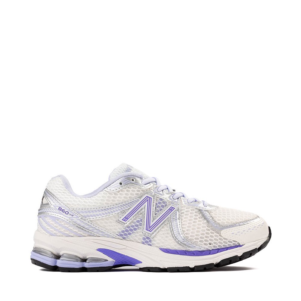 New Balance 860v2 Athletic Shoe - White / Electric Indigo