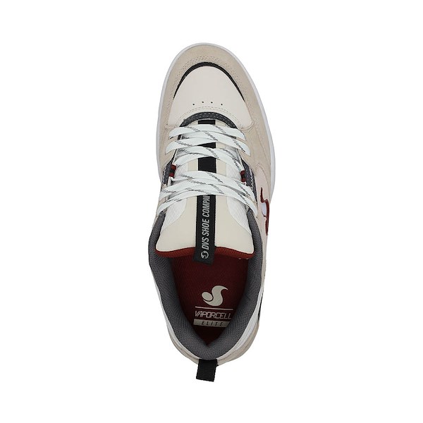 alternate view Mens DVS Slot Skate Shoe - Cream / White / GreyALT2