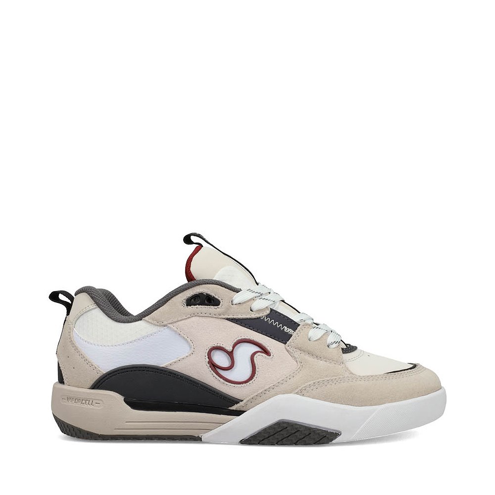 Mens DVS Slot Skate Shoe - Cream / White / Grey
