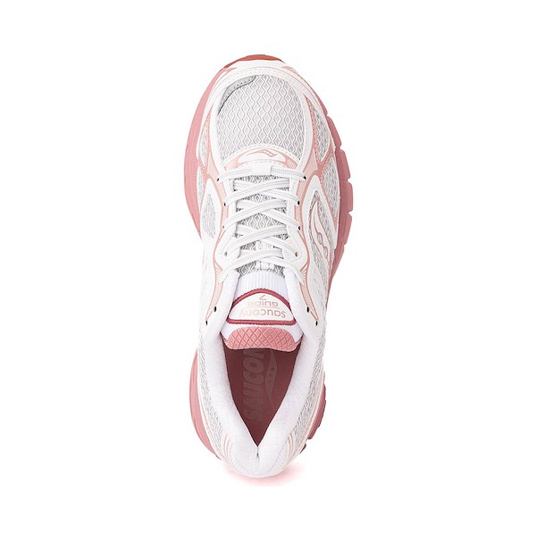 alternate view Womens Saucony ProGrid Guide 7 Athletic Shoe - White / PeachALT2