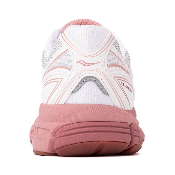 alternate view Womens Saucony ProGrid Guide 7 Athletic Shoe - White / PeachALT4