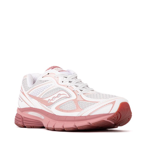 alternate view Womens Saucony ProGrid Guide 7 Athletic Shoe - White / PeachALT5