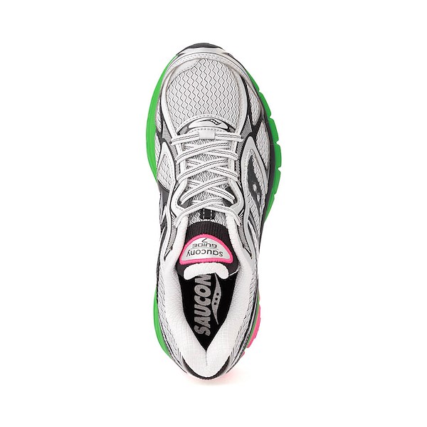 alternate view Womens Saucony ProGrid Guide 7 Athletic Shoe - Grey / Green / PinkALT2