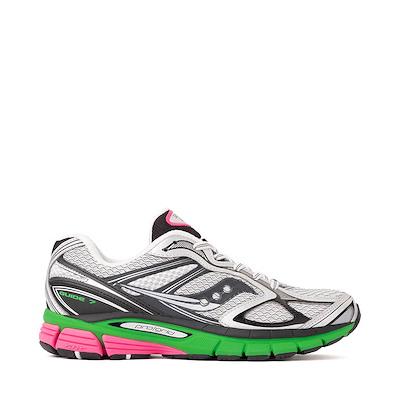 Main view of Womens Saucony ProGrid Guide 7 Athletic Shoe - Grey / Green / Pink
