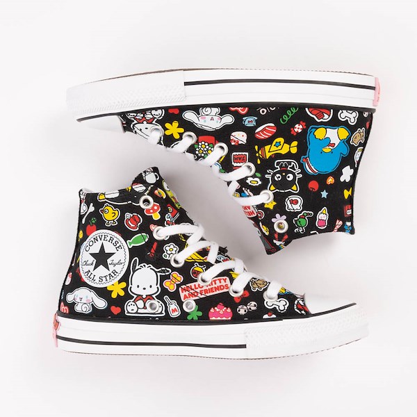 alternate view Converse x Hello Kitty&reg; & Friends Chuck Taylor All Star High-Top Sneaker - Little Kid - BlackHERO
