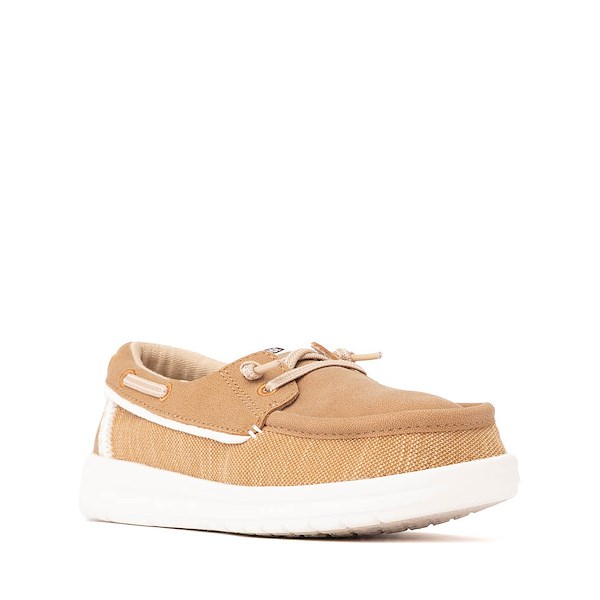 alternate view HEYDUDE Wells Classic Boat Shoe - Little Kid / Big Kid - CognacALT5