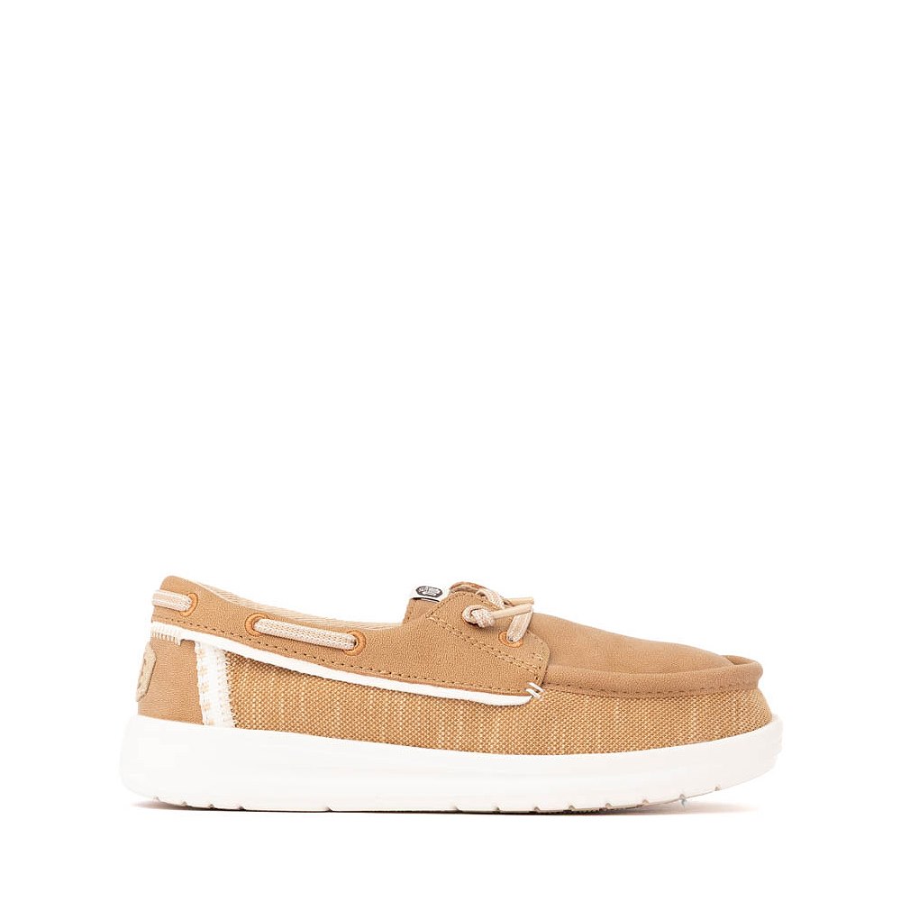 HEYDUDE Wells Classic Boat Shoe - Little Kid / Big Kid - Cognac
