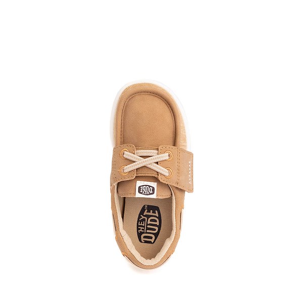 alternate view HEYDUDE Wells Classic Boat Shoe - Baby / Toddler - CognacALT2