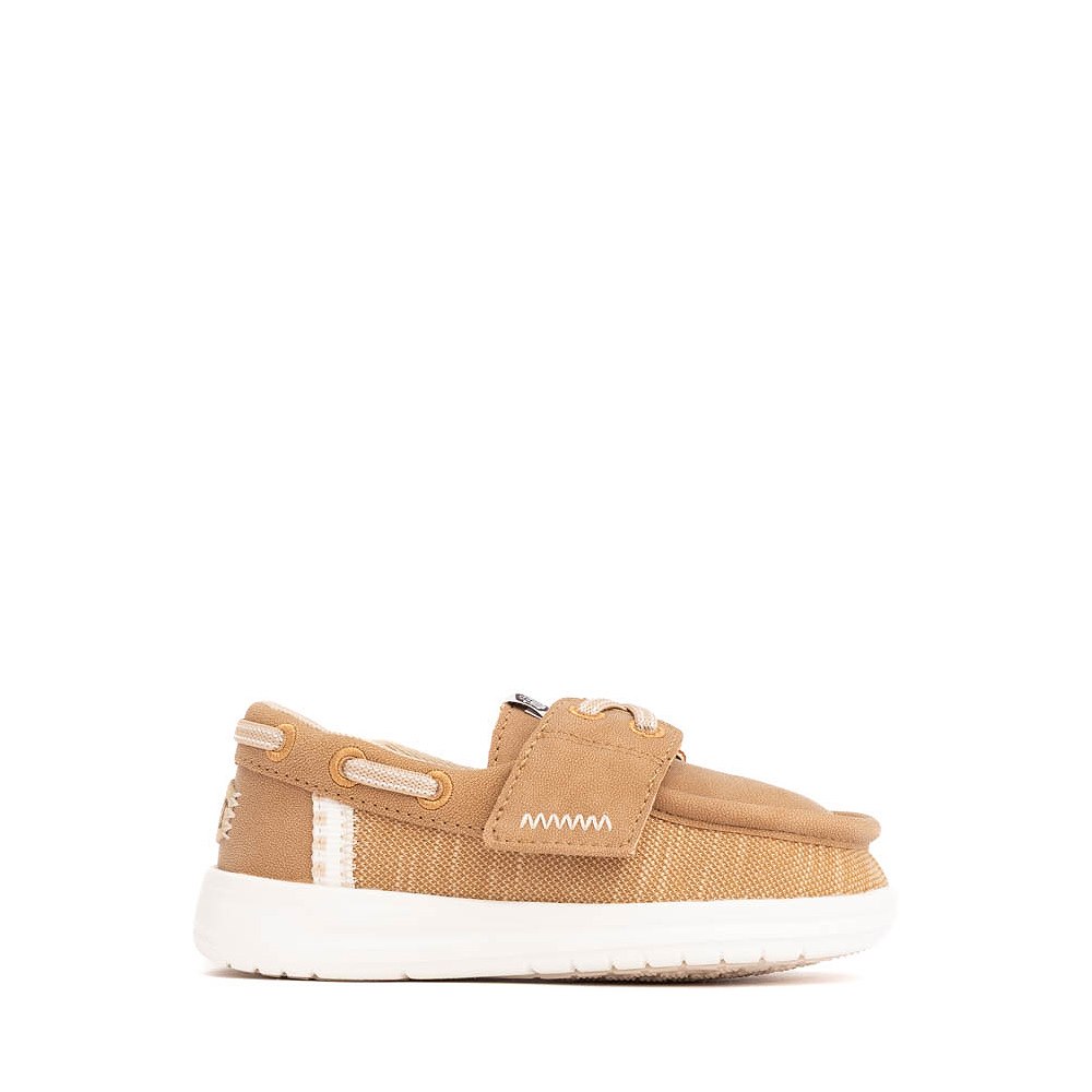 HEYDUDE Wells Classic Boat Shoe - Baby / Toddler - Cognac