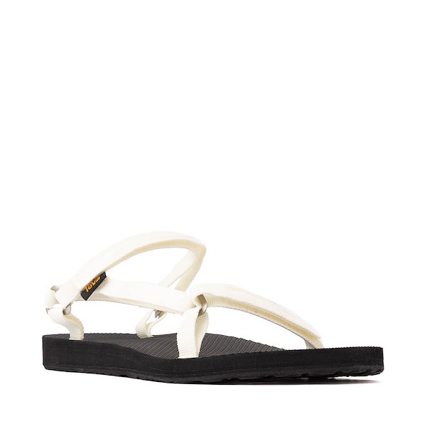 alternate view Womens Teva Original Universal Slim Sandal - White / BlackALT5