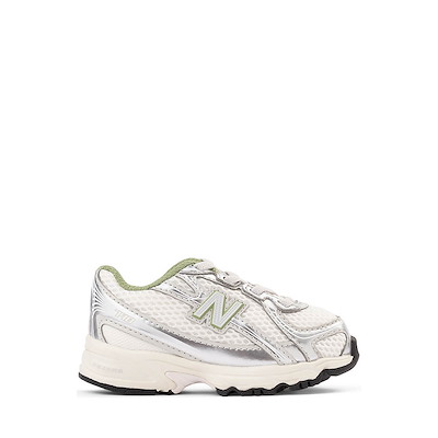 Main view of New Balance 740 Athletic Shoe - Baby / Toddler - Silver Metallic / Oregano
