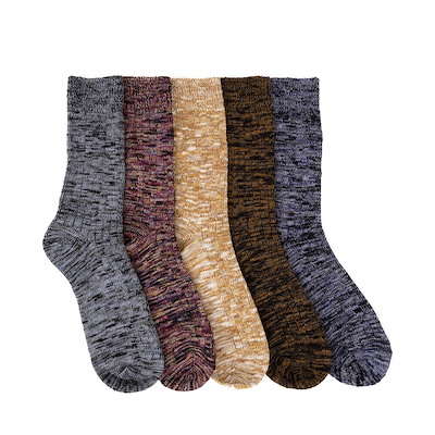 Mens UGG® Trey Rib Knit Cozy Crew Socks 3 Pack - Black / Wild Grape / Deco