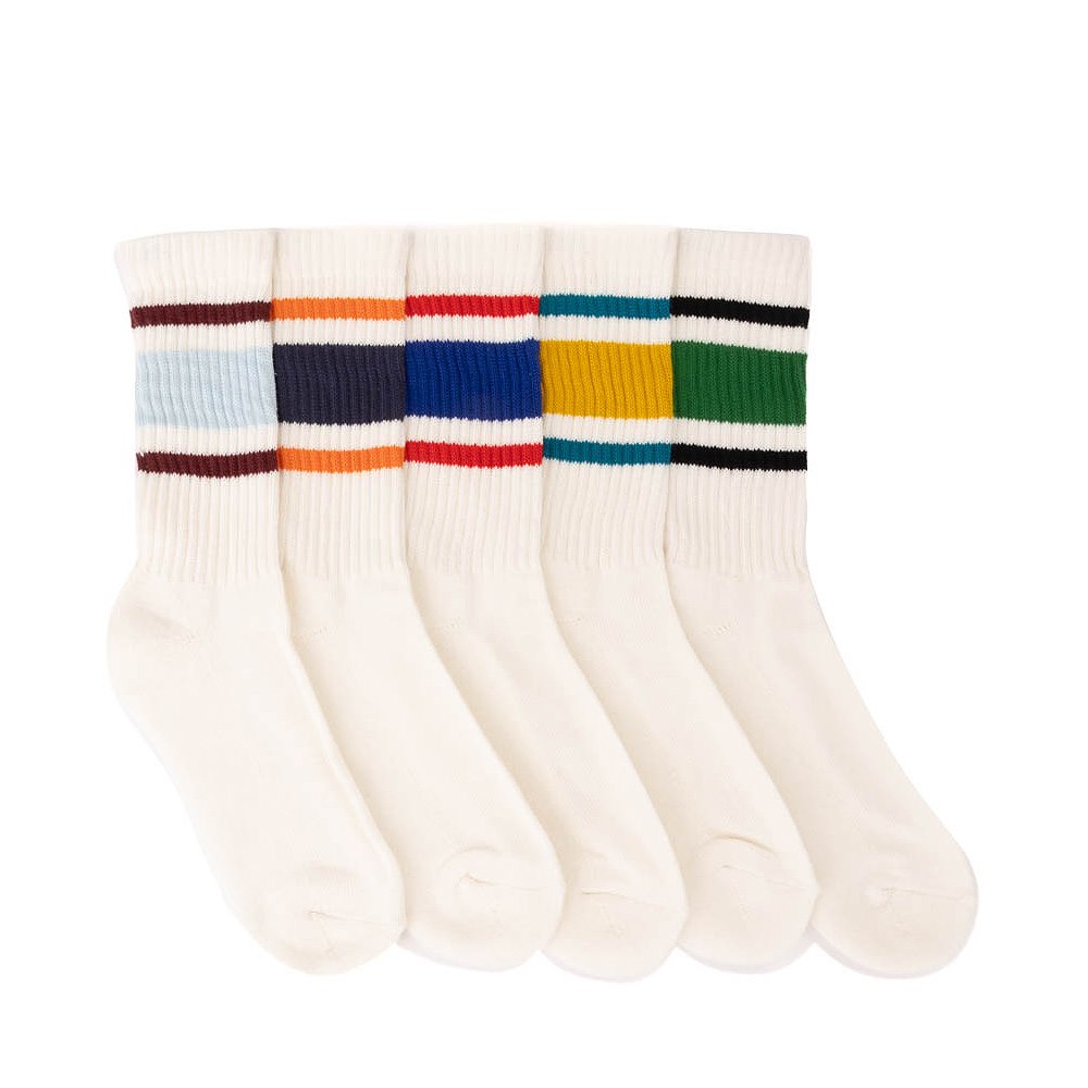 Mens Varsity Crew Socks 5 Pack - Multicolor
