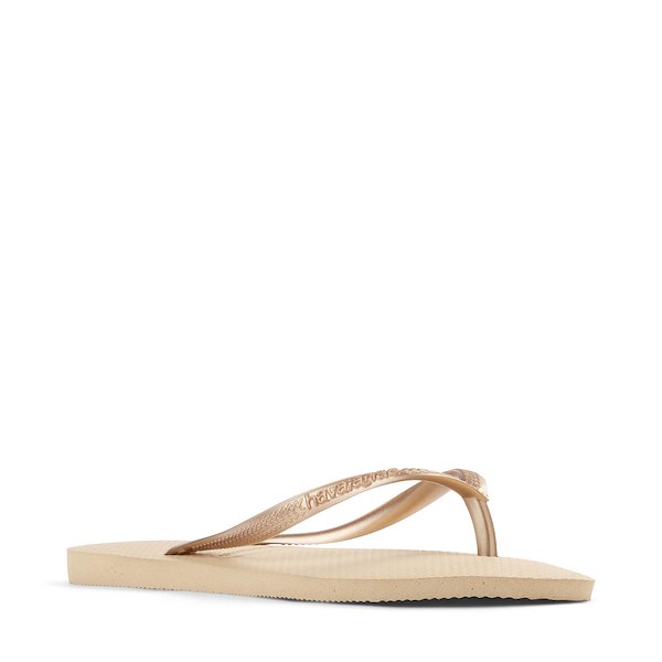 alternate view Womens Havaianas Slim Flip-Flop - Sand Grey / Light GoldenALT5