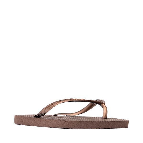 alternate view Womens Havaianas Slim Flip-Flop - Dark BrownALT5