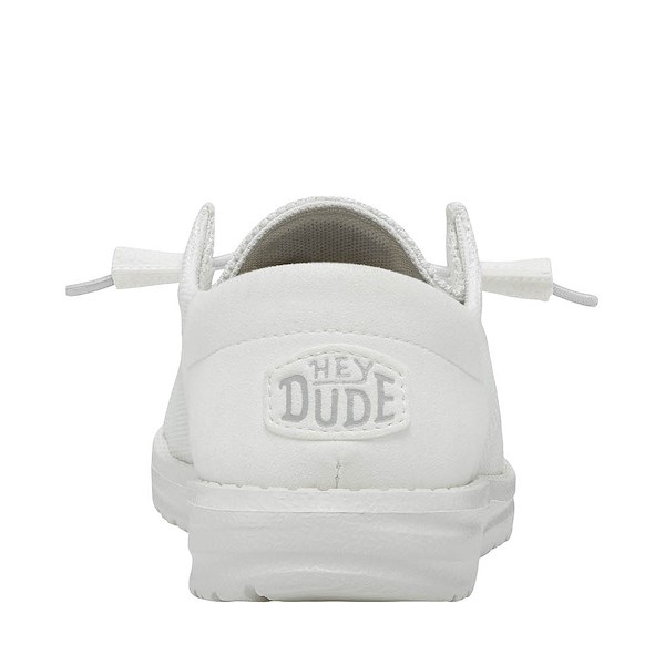 alternate view Womens HEYDUDE Wendy Funk Slip-On Casual Shoe - White MonochromeALT4
