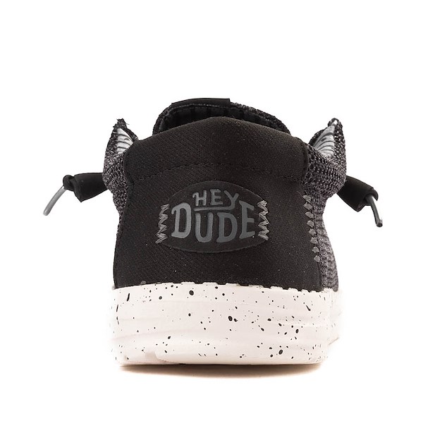 alternate view Mens HEYDUDE Wally Stretch Sox Slip-On Casual Shoe - Black / WhiteALT4