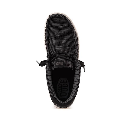 Mens HEYDUDE Wally Stretch Sox Slip-On Casual Shoe - Black  display picture 3