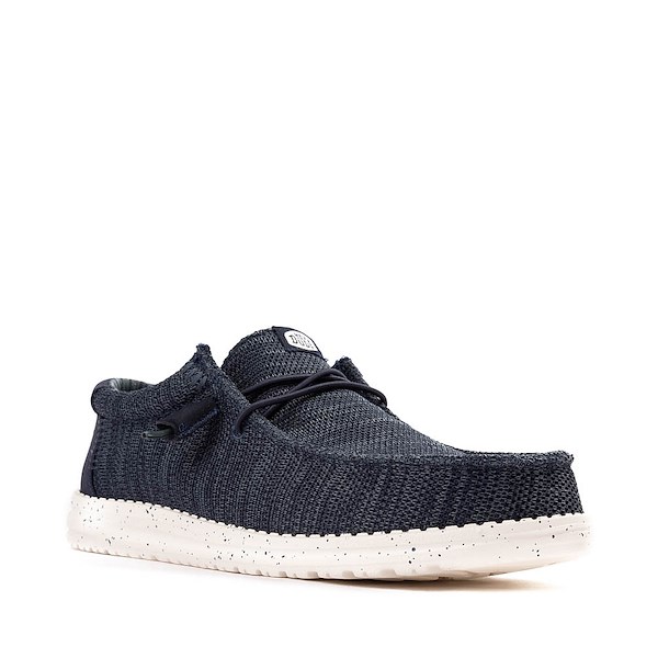 alternate view Mens HEYDUDE Wally Stretch Sox Slip-On Casual Shoe - NavyALT5
