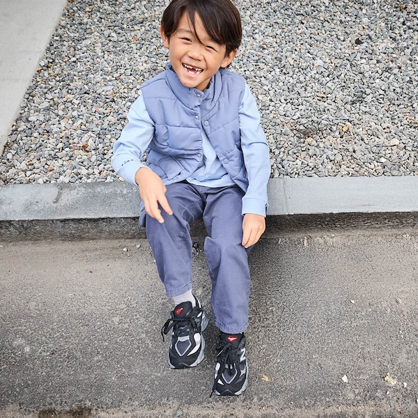 alternate view New Balance 9060 Athletic Shoe - Little Kid - Black / CastlerockALT1B