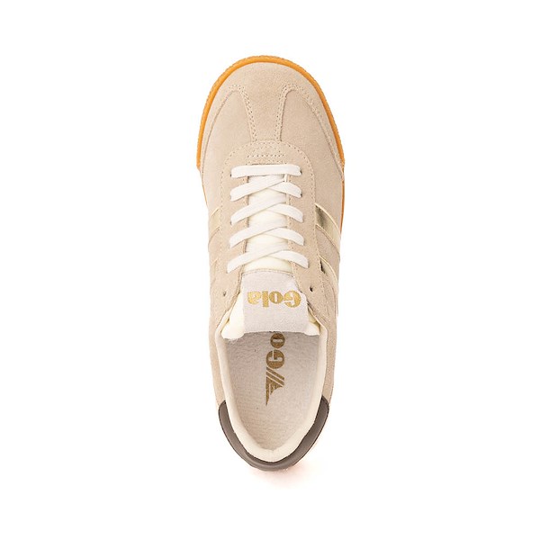 alternate view Womens Gola Classics Elan Glitz Sneaker - Bone / Gold / Dark BrownALT2