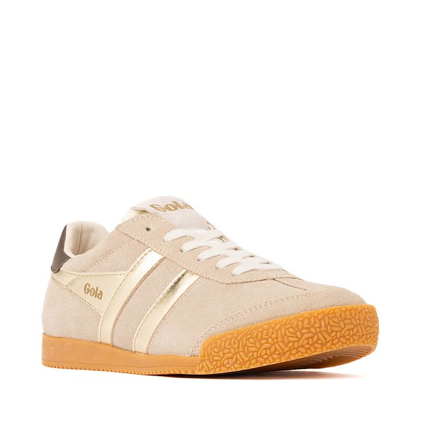 alternate view Womens Gola Classics Elan Glitz Sneaker - Bone / Gold / Dark BrownALT5