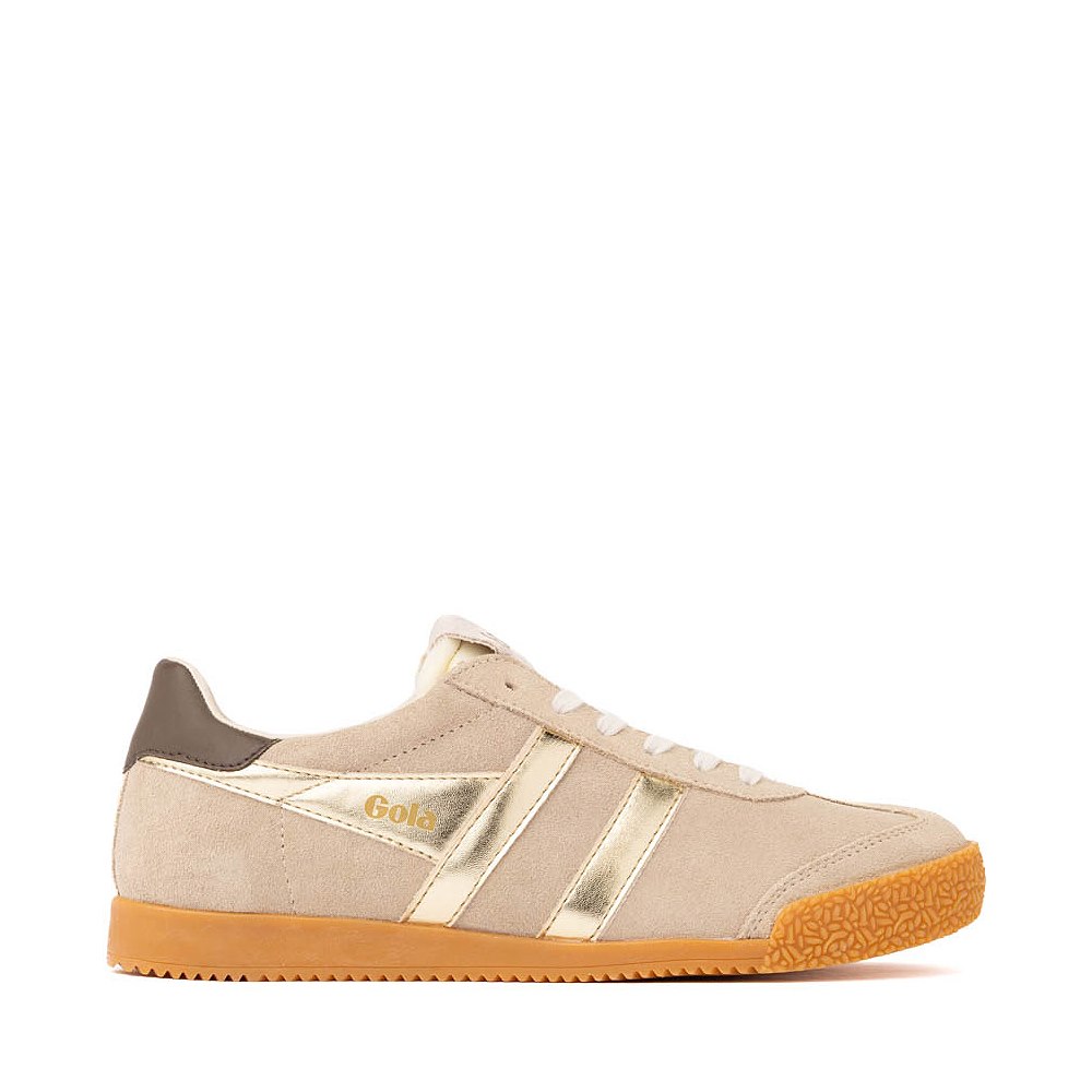 Womens Gola Classics Elan Glitz Sneaker - Bone / Gold / Dark Brown