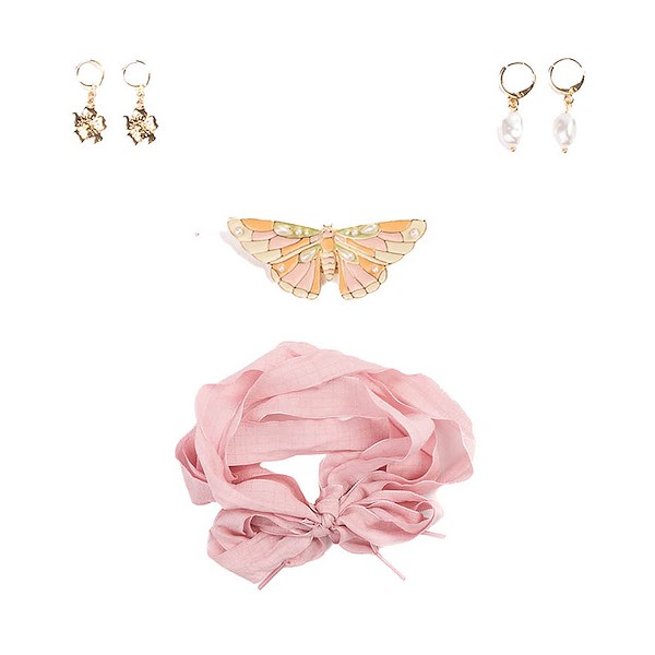 alternate view Crocs Jibbitz™ Pearl and Bow Shoe Charms 5 Pack - MulticolorALT1