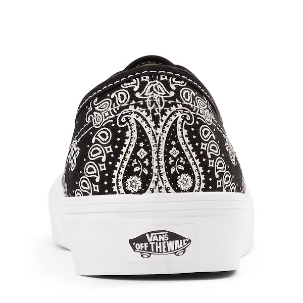 alternate view Vans Authentic Bandana Skate Shoe - Black / WhiteALT4