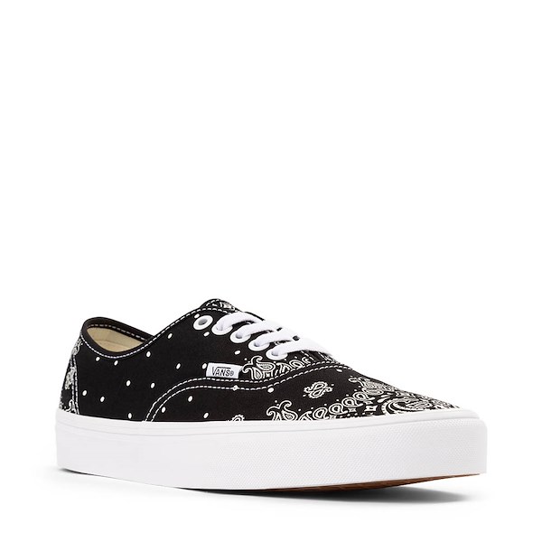 alternate view Vans Authentic Bandana Skate Shoe - Black / WhiteALT5