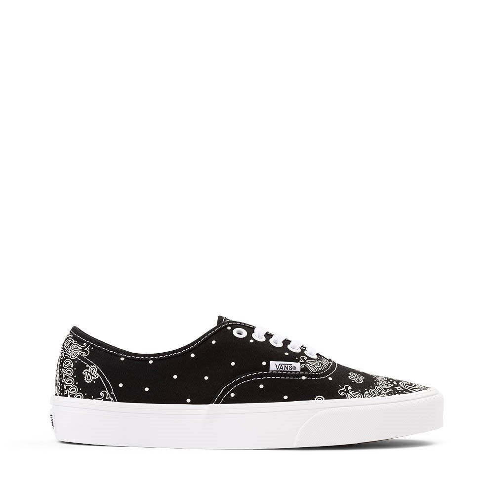 Vans Authentic Bandana Skate Shoe - Black / White