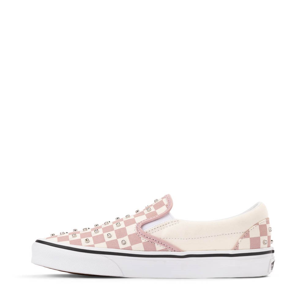 Vans Classic Slip-On Rhinestone Checkerboard Skate Shoe - Misty Mauve ...