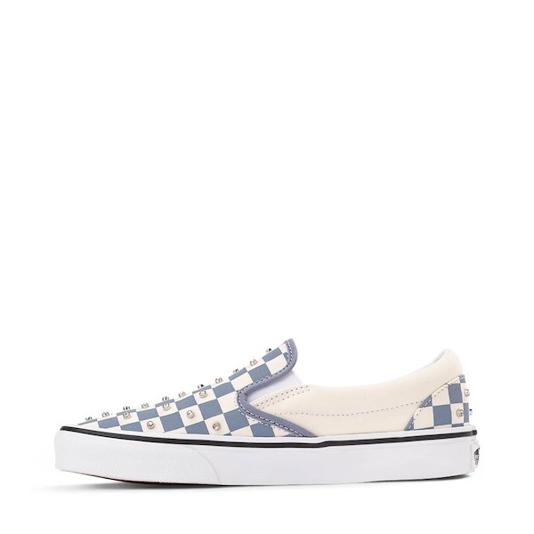 alternate view Vans Classic Slip-On Rhinestone Checkerboard Skate Shoe - Glacial SlateALT1