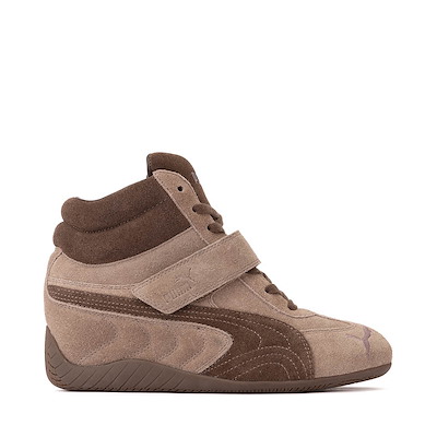 Main view of Womens PUMA Speedcat Wedge Athletic Shoe - Totally Taupe / Chocolate