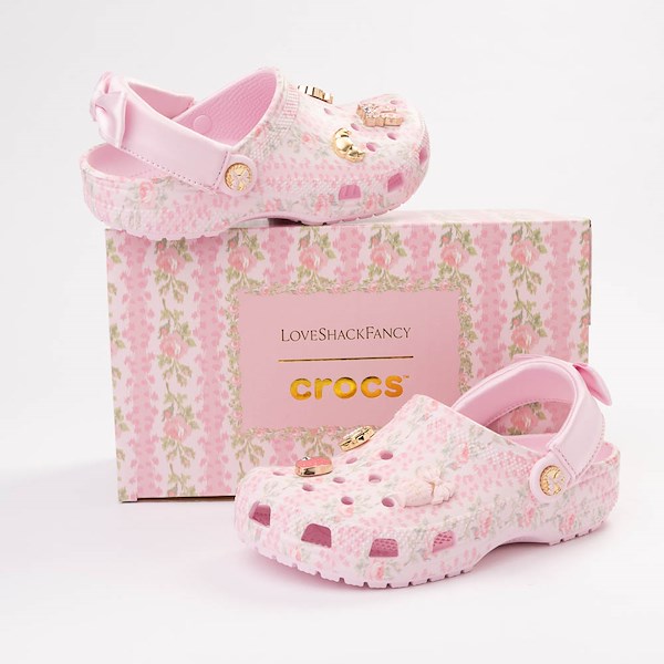 alternate view LoveShackFancy x Crocs Classic Clog - Little Kid / Big Kid - Pink MilkALT1D