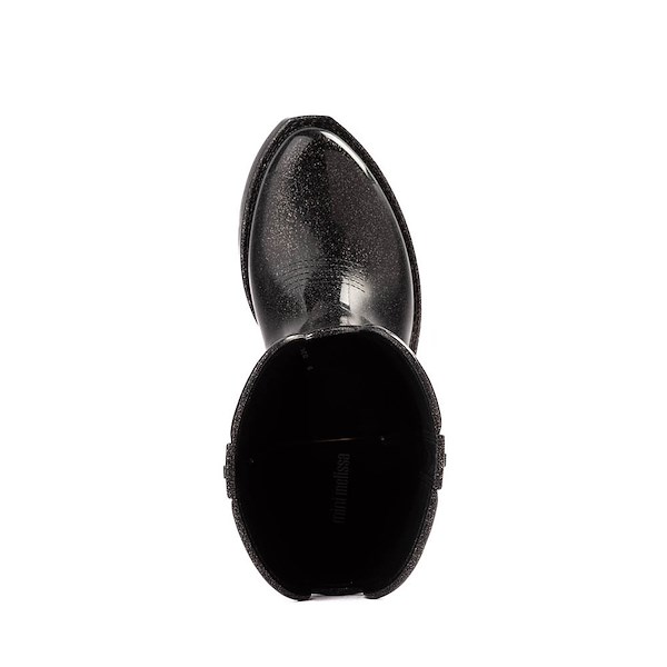 alternate view Mini Melissa Texas Boot - Little Kid / Big Kid - Black GlitterALT2