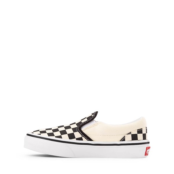 alternate view Vans Classic Slip-On Checkerboard Skate Shoe - Little Kid - Black / WhiteALT1