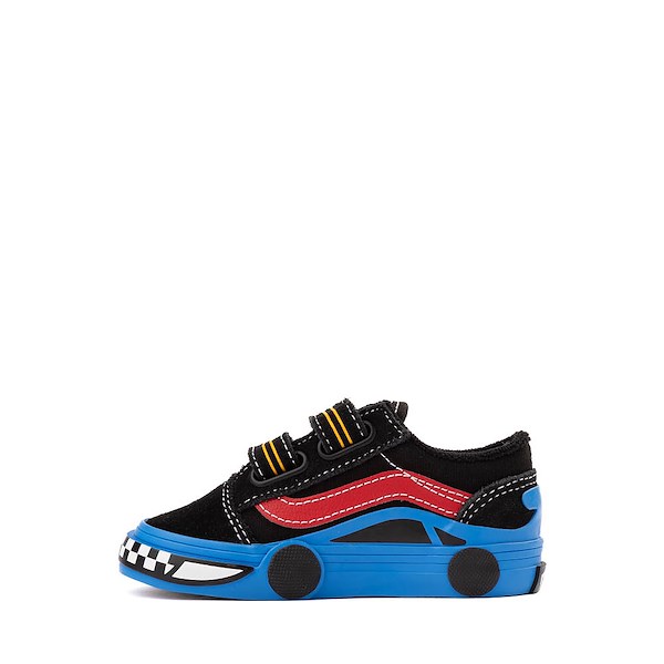 alternate view Vans Old Skool V Skate Shoe - Baby / Toddler - Black / BlueALT1