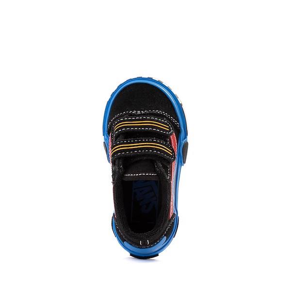 alternate view Vans Old Skool V Skate Shoe - Baby / Toddler - Black / BlueALT2