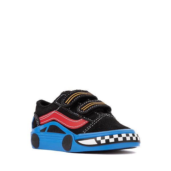 alternate view Vans Old Skool V Skate Shoe - Baby / Toddler - Black / BlueALT5