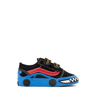 Main view of Vans Old Skool V Skate Shoe - Baby / Toddler - Black / Blue